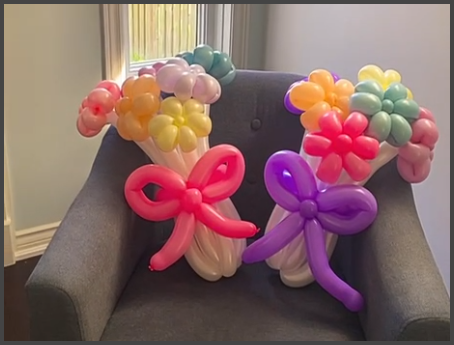 Double Delight Balloon Flower Bouquets