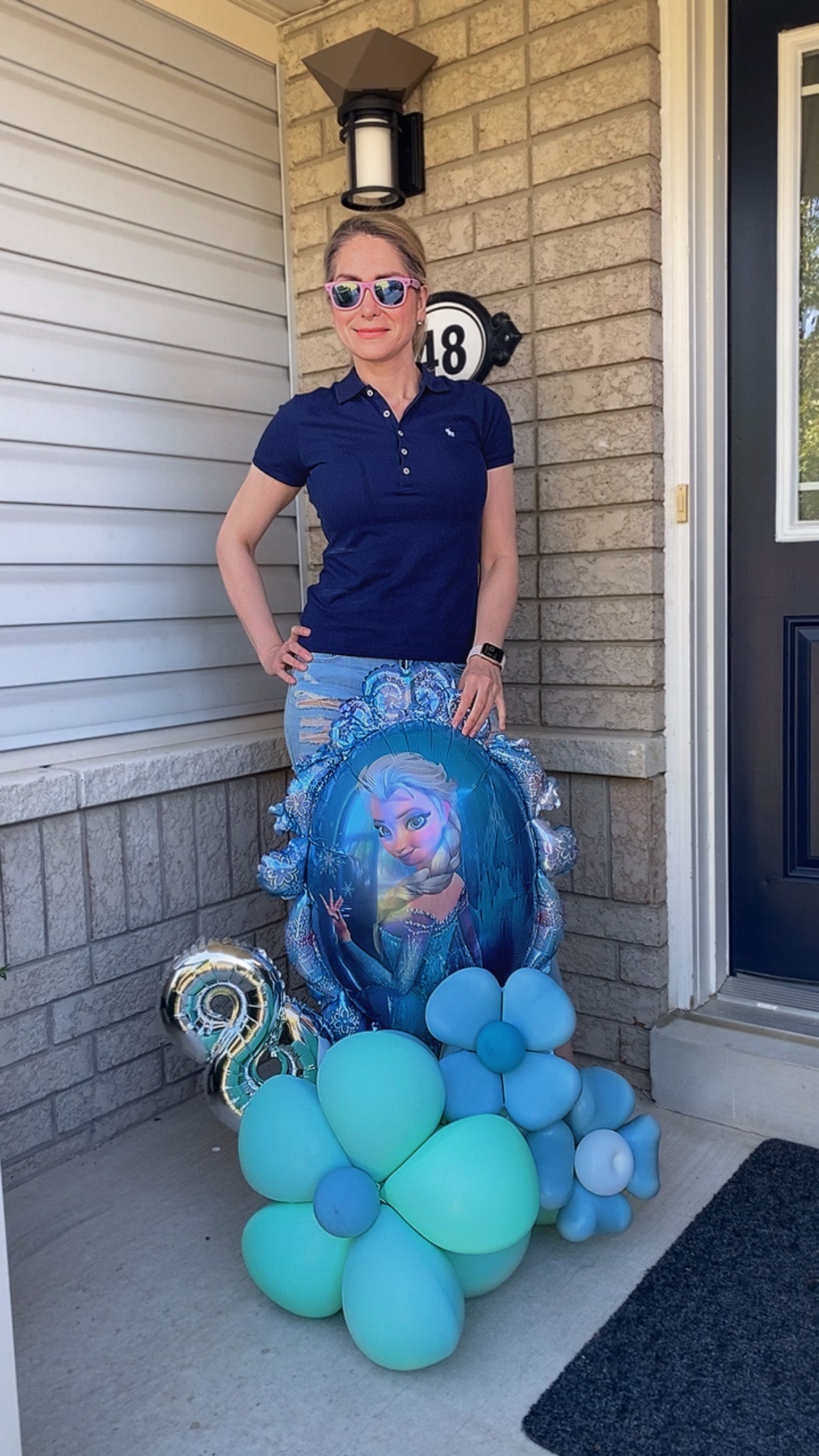 Frozen-Inspired Elsa Balloon Display for 8th Birthday