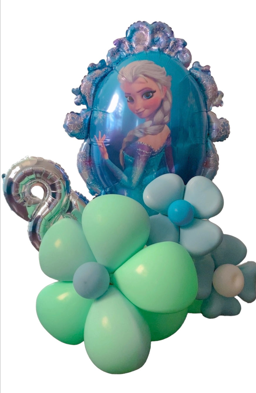 Frozen-Inspired Elsa Balloon Display for 8th Birthday