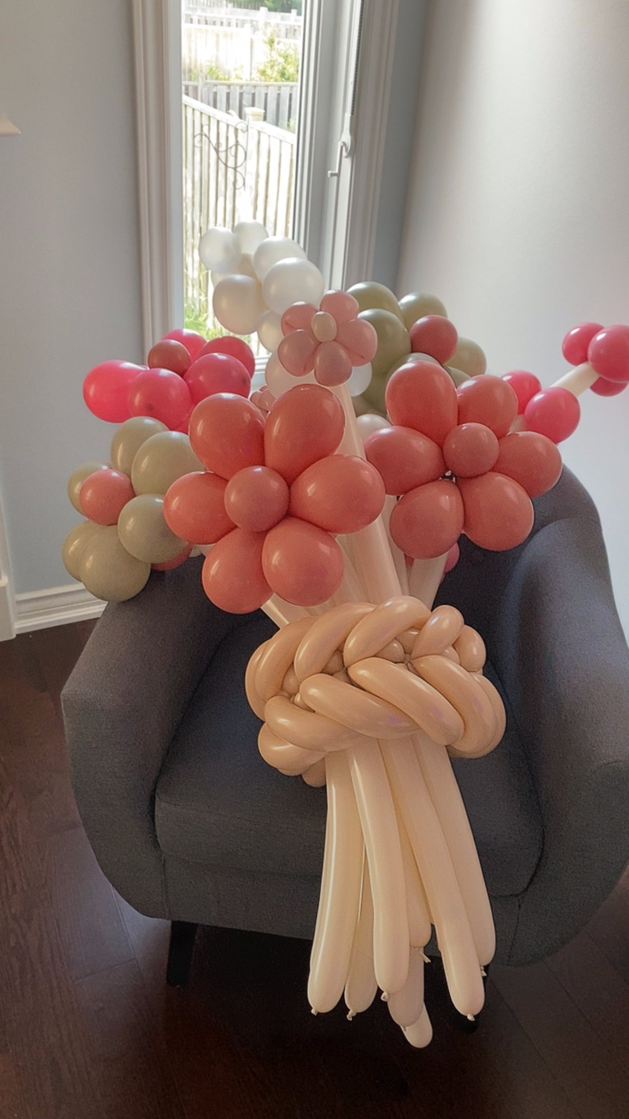 Rustic Balloon Flower Bouquet with Earthy Tones
