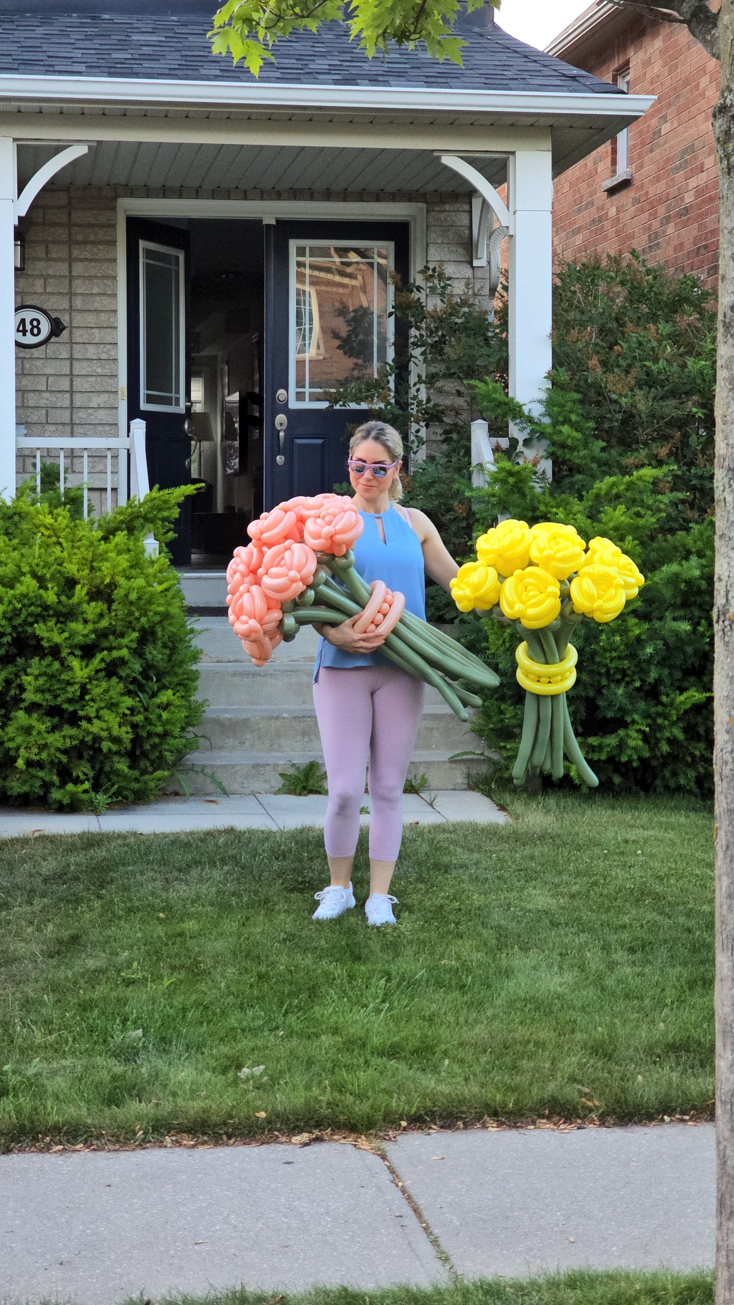🌼 Sunshine & Peach Dreams Balloon Bouquets
