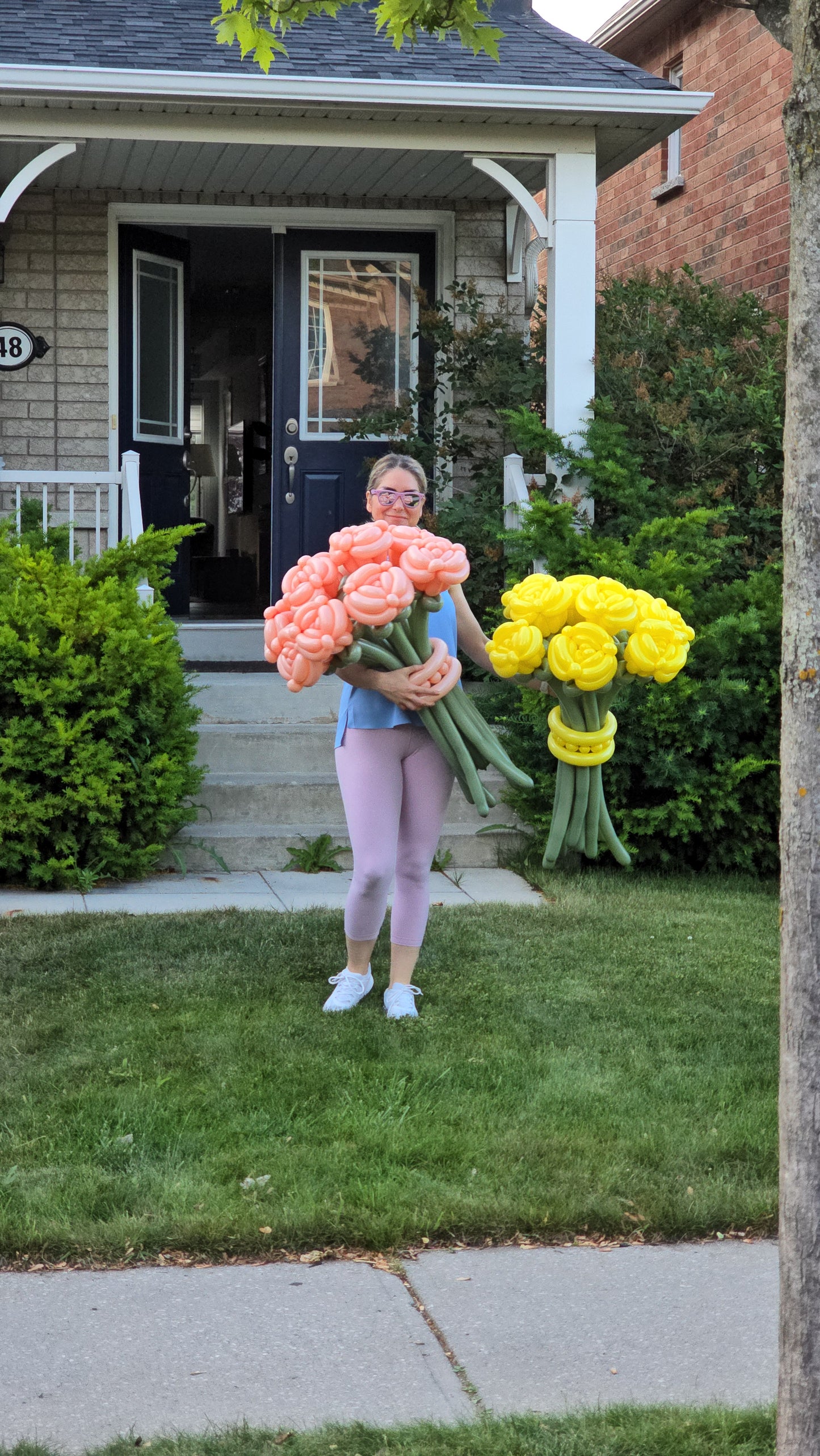 🌼 Sunshine & Peach Dreams Balloon Bouquets