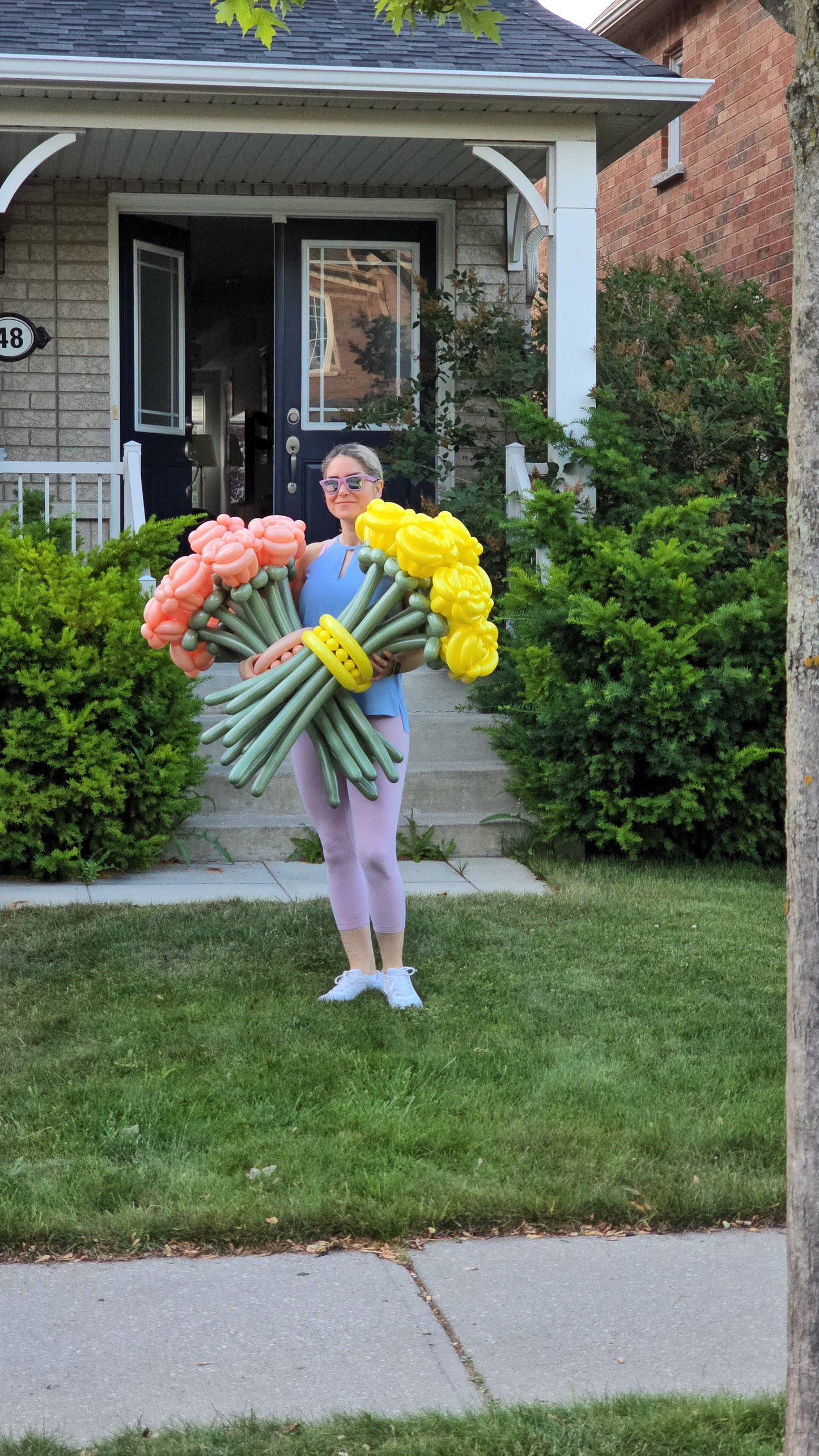 🌼 Sunshine & Peach Dreams Balloon Bouquets