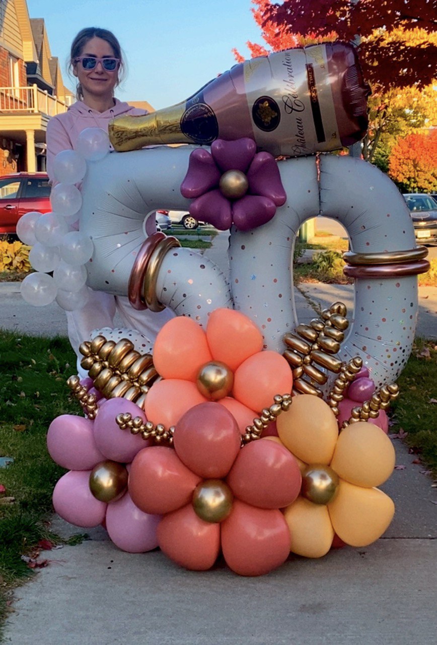 Luxe Champagne Balloon Display