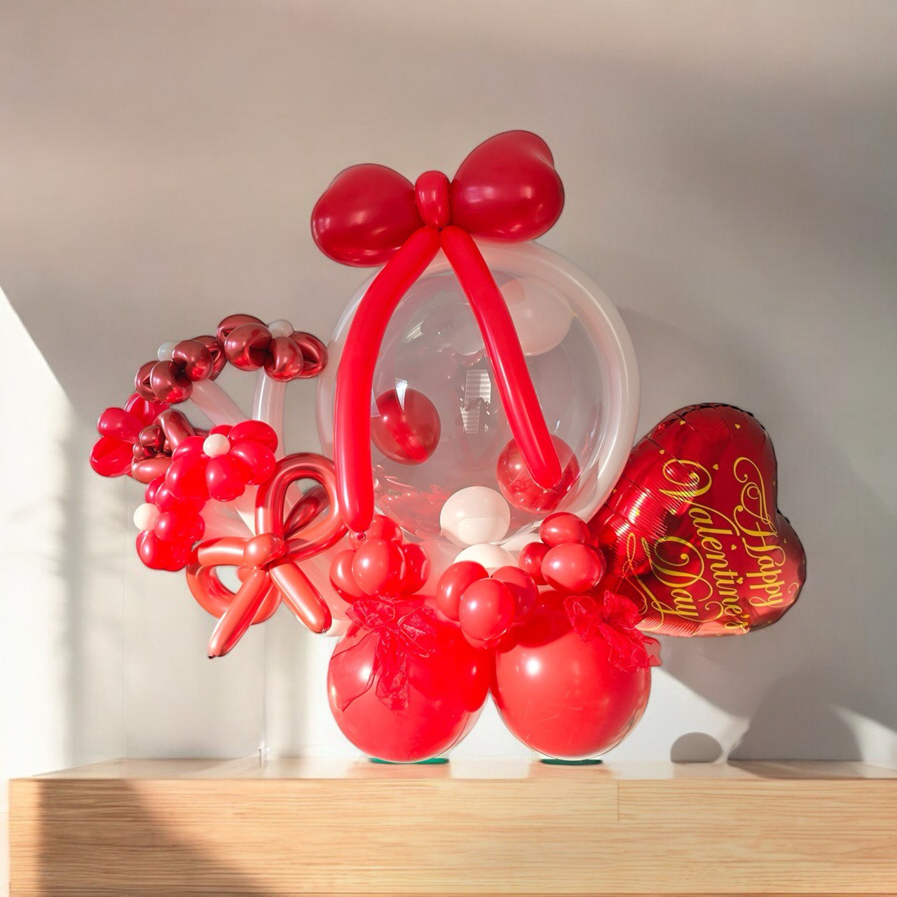 Elegant Valentine's Day Balloon Arrangement