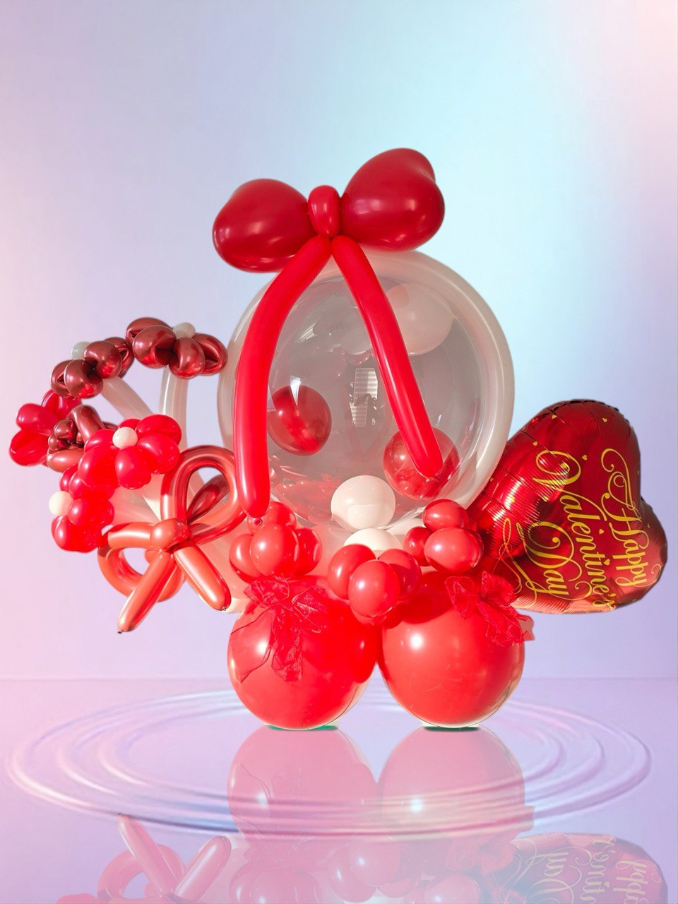 Elegant Valentine's Day Balloon Arrangement
