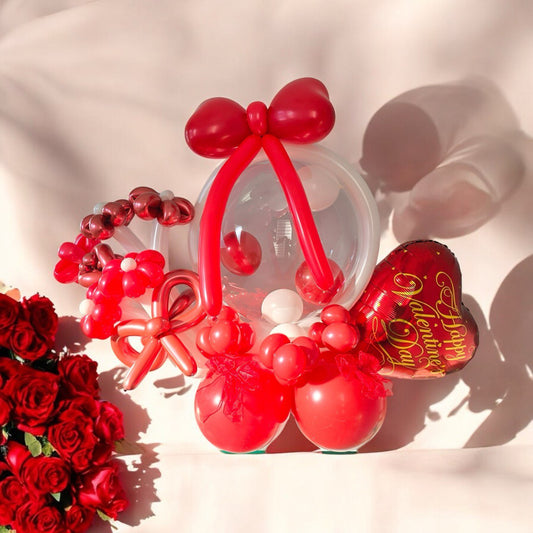 Elegant Valentine's Day Balloon Arrangement