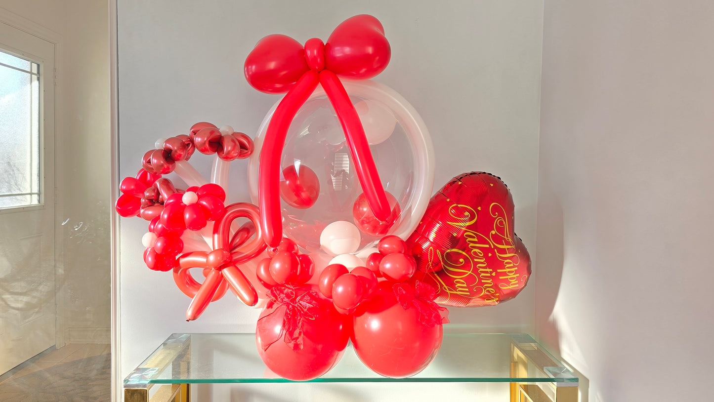Elegant Valentine's Day Balloon Arrangement