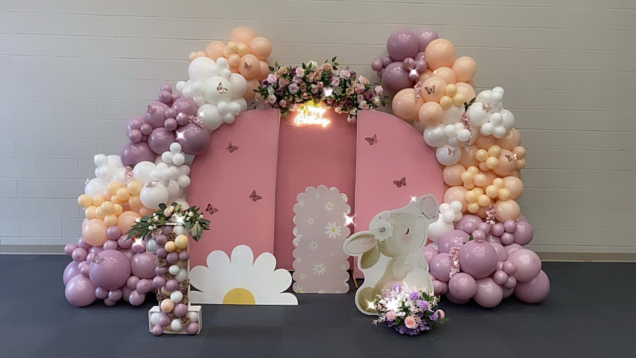 Enchanting Pastel Wonderland Balloon Garland Backdrop
