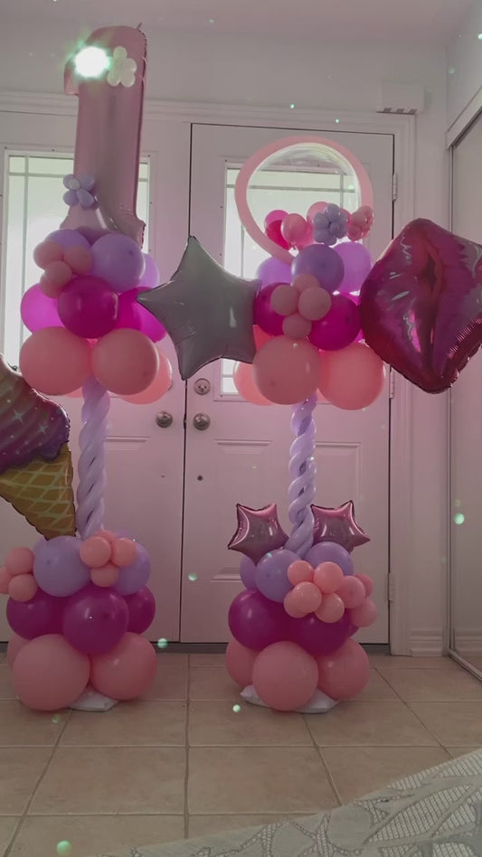 Candy-Themed Balloon Towers – Sweet Celebration Set