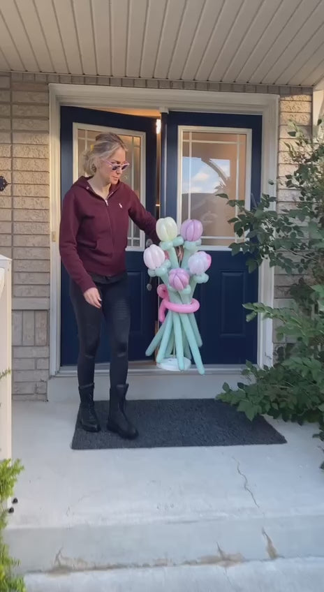 Charming Pastel Tulip Balloon Bouquet