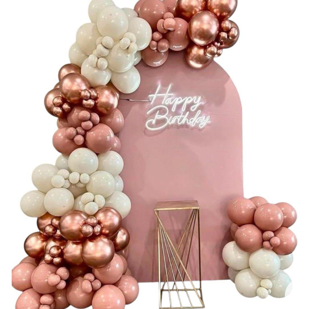 Blush Pink & Rose Gold Birthday Balloon Display