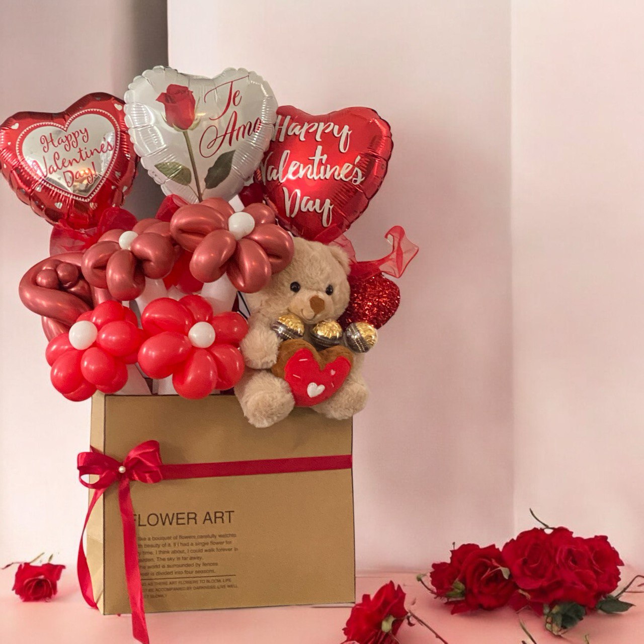 Valentine’s Day Balloon & Teddy Gift Box 🎁❤️