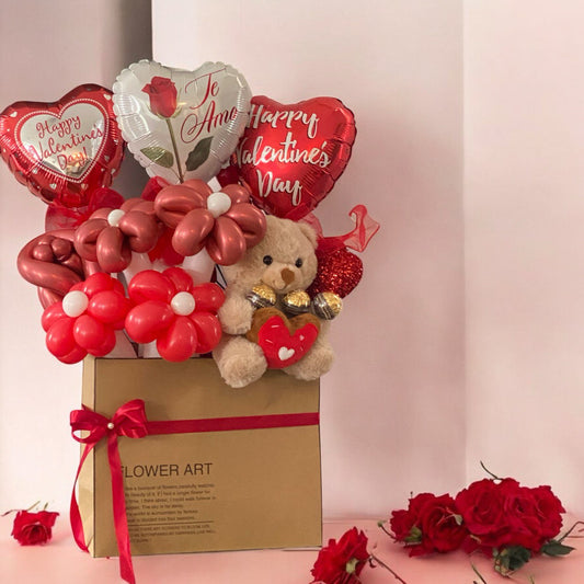 Valentine’s Day Balloon & Teddy Gift Box 🎁❤️